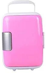Aswadh 8 Litres Mini Fridge Car Refrigerators Portable AC/DC Powered Cooler Pink