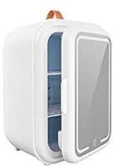 Aswadh 8 Litres Mini Makeup Fridge Portable Dorm Room Beauty Refrigerator White
