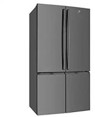 Electrolux 600 Litres Frost Free Inverter French Door Refrigerator, Multidoor Flexibility, TasteLockPlus Technology, FlexStor, QuickFreeze, Matte Dark Grey Stainless Steel, UltimateTaste 700, EQE6000A B