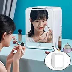 Felzon 8 Litres Mini Makeup Fridge Portable Dorm Room Beauty Refrigerator White