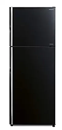 Hitachi 375 Litres 2 Door Refrigerator Stylish Line RVG400PND8 GBK, Glass Black Inverter Compressor