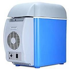 Krimen 7.5 Litres Car Fridge Freezer Cooler Warmer 12V Mini Camping Refrigerator, Blue And White