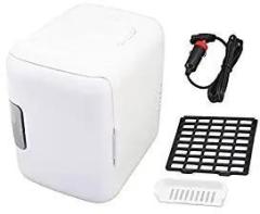 Mini 4 Litres Portable Personal Fridge, Electric Cooler Warmer Thermoelectric Fridge 25 C Lower Ambient Temperature And Highest 65 C Car Refrigerator 12 Volt Refrigerator For Camping Fishing Travel