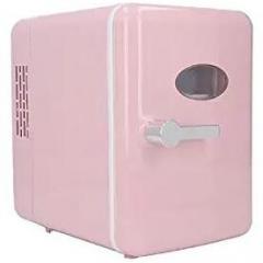 Mini 6 Litres Fridge, EU 45W 12V AC/DC Portable Cooler & Warmer, Skincare 2 65 /35.6 149 Small Refrigerator, Pink Car Refrigerator Compact Space Saving Fridge For Food, Drinks, Beauty, Makeup, Bedroom