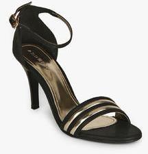 Addons Black Ankle Strap Stilettos women