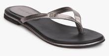 Addons Grey Flip Flops women