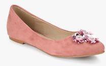 Addons Pink Floral Belly Shoes women