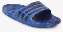 Adidas Duramo Slidearbled Blue Flip Flops men
