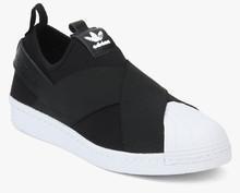 Adidas Originals Superstar Slip On Black Sporty Sneakers women