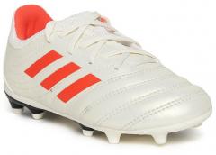 Adidas White Mid Top Football Shoes boys