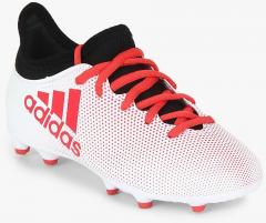 Adidas X 17.3 Fg J White Football Shoes boys