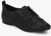 Aldo Olaya Black Derby Lazer Cut Lifestyle Shoes women