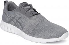 Asics Grey Synthetic Regular Running Shoes men