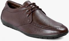 Bacca Bucci Brown Leather Regular Derbys Shoes men
