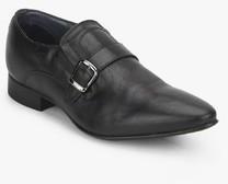Bata Tom Slipon Black Buckled Formal Shoes men