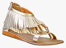 Beanz Golden Sandals girls