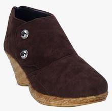 Berry Purple Ankle Length Brown Boots women