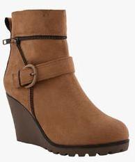 Bruno Manetti Calf Length Brown Boots women