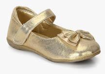 Bubblegummers Sunshine Golden Metallic Bow Belly Shoes girls