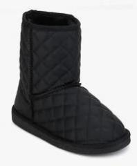 Carlton London Ankle Length Black Snug Boots women
