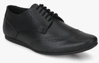 Carlton London Black Derby Brogue Formal Shoes men