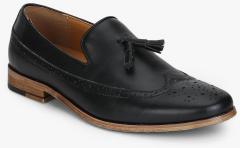 Carlton London Black Slip On Formal Shoes men