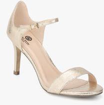 Carlton London Golden Ankle Strap Stilettos women