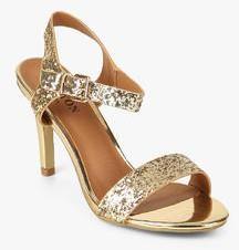 Carlton London Golden Glitter Stilettos women