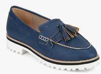 Carlton London Navy Blue Tassel Lifestyle Shoes women