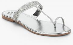 Carlton London Silver Embellished Sandals women