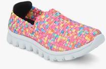 Catwalk Pink Weaved Lifestyle Shoes women