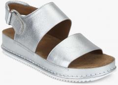 Clarks Alderlake Metallic Silver Sandals women