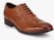 Clarks Banfield Limit Tan Oxford Brogue Formal Shoes men