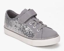 Clarks Brillprize Silver Glitter Sneakers girls