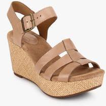 Clarks Caslynn Harp Beige Wedges for women - Get stylish shoes for Every Women Online in India 2023 |