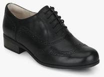 Clarks Hamble Oak Oxford Brogue Black Lifestyle Shoes women
