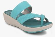 Clarks Wave Bright Blue Sandals women