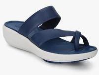 Clarks Wave Bright Navy Blue Sandals women