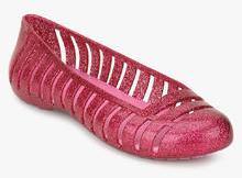 Crocs Adrina II Glitter Flat GS Pink Belly Shoes girls