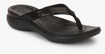 Crocs Capri V Sequin Black Flip Flops women