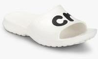 Crocs Classic Graphic White Flip Flops women