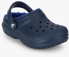 Crocs Classic Lined K Blue Clogs girls