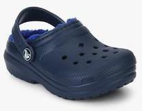 Crocs Classic Lined Navy Blue Clogs girls