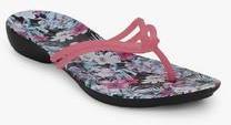 Crocs Isabella Graphic Pink Flip Flops women