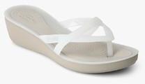 Crocs Isabella Wedge Off White Sandals women
