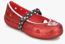 Crocs Keeley Minnie Glitter Red Belly Shoes girls