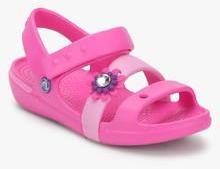 Crocs Keeley Petal Charm Pink Sandals girls