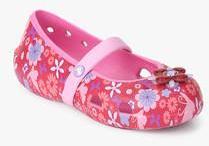 Crocs Keeley Springtime Pink Floral Mary Jane Belly Shoes girls
