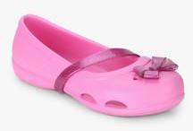 Crocs Lina Pink Mary Jane Belly Shoes girls
