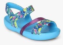 Crocs Little Lina Blue Sandals girls